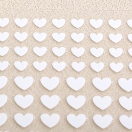 White Heart Nail Art Decal Stickers for Nail Art Designs and Nail Decorations Self Adhesive Nail Decals for Women Girls Kids for Fingernails Acrylic Nails Decor (6 Sheets)