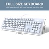 Camiysn Typewriter Style Mechanical Gaming Keyboard, White Retro Punk Gaming