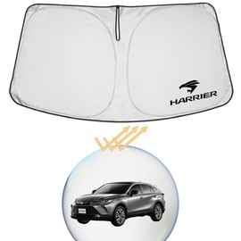 XIKER Toyota Harrier 80 Series Sunshade for Windshield Heat Protection, Lightweight, Compact, UV Protection, Anti-deterioration, Folding Storage, Car Sunshade, Insulation, Sun Shade, Storage Bag, Easy