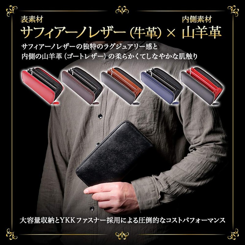 Thrive on Wallet, Men's, Long Wallet, Women's, Genuine Leather, YKK
