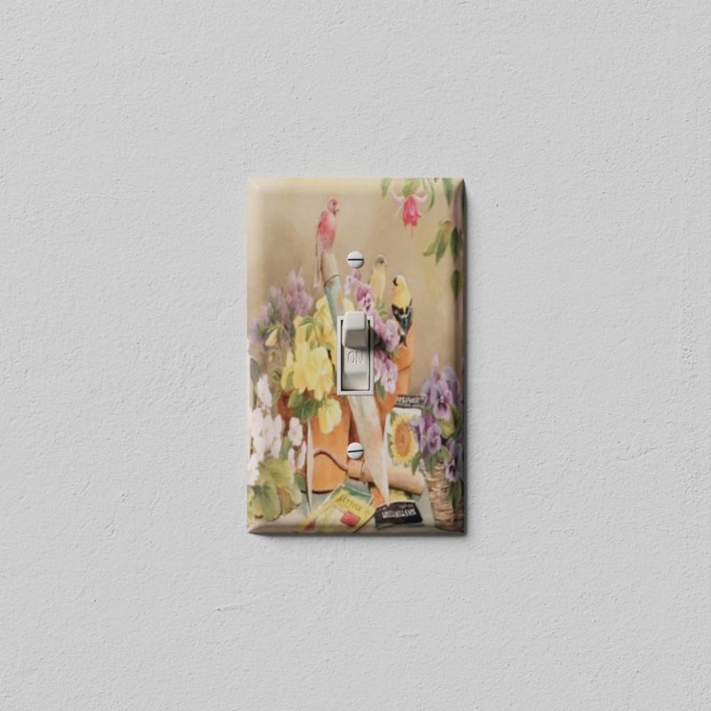 Decorative Light Switch Cover Plate by SnazzySwitch - Bird Party
