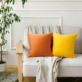 Thmyo paquete de 2 fundas para almohadas cuadradas de algodón sólido decorativo DIY fundas para almohadas en blanco fundas para cojines de sublimación transferencia de calor para sofá, sofá cama