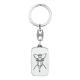 FRITZ COX Keyring 'Speedy' - The Motorcycle Angel Suitable for Any Bike and Scooter | in Gift Packaging | Ideal for Men and Women