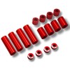 TAGATORON Aluminum Spacer Set (12mm/6mm/3mm/1.5mm Each 4 Pieces) (Red)