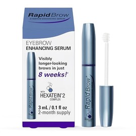 rapidBrow Suero para mejorar las cejas de 0.1 fl oz - Suero hidratante para cejas visiblemente más gruesas con complejo de hexateína 2