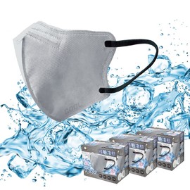 Hiro Corporation 3D Bi-Color Cooling Non-Woven Mask, Gray x Black, 30 Pieces, Regular Size, qmax0.332, Cool, Cool, High Performance 99% (3)