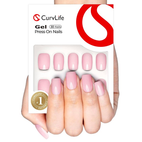 Curvlife Soft Gel Press on Nails, 30Pcs 15 Sizes Gel