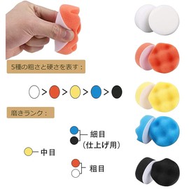 Polisher Buff 3.1 in (80 mm) 26 Piece Set for Electric Polisher with Hex Shaft, Polishing Pad for Auto Polisher Car Washing Set