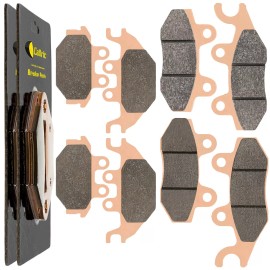 Caltric Front and Rear Brake Pads for Kawasaki Mule Pro-Fx Pro-Fxt KAF820 2015-2016