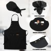 2 Delantal De Chef Impermeables Y 2 Gorros De Chef