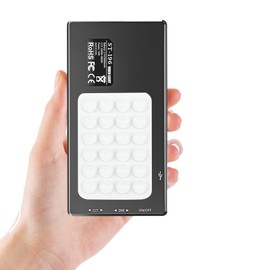 JatureClets 192 LED Phone Light with Silicone Suction Cup 3000Mah Rechargeable Clip Video Light Adjusted 3 Modes Selfie Light for Phone for Selfie, Video Conference, TikTok, Vlog (White)