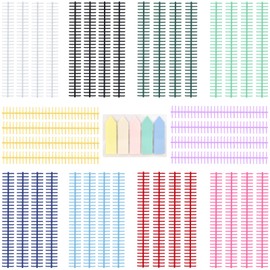 40Pcs Comb Binding Spines with 100 Sticky Tabs, 1/2" Diameter 30 Ring Plastic Binder Combs and Spines Easy to Open Close Adding Pages for Teacher Student Notebook File Making, Maximum 85 Sheets
