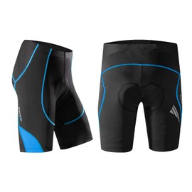 Santic Cycling Shorts, Men’s Shorts with Seat Padding, Cycling Shorts, Men’s Padded Cycling Shorts with Padding – Genting, blue, xl