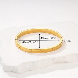 Eigso Unisex 4 mm Stainless Steel Bangle Bracelets for Women Men Vintage Stylish Zirconia Titanium Steel Bracelets Silver Gold Rose Gold Bracelet for Women Men, Stainless Steel, No gemstone