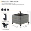 SUNNYPARK Umbrella Stand Outdoor Base with 4 Wheels Heavy Duty