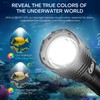 Dive Light Scuba Diving Flashlight,2000 Lumens Super Bright Rechargeable Underwater