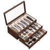 Yoimori Knife Display Case for15-22 Knives, 3-Layer Pocket Knife Case