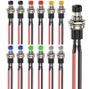 Gebildet 12pcs 7mm 3V-6V-12V-24V-230V/1A Prewired Mini Momentary Push Button,SPST Nomal