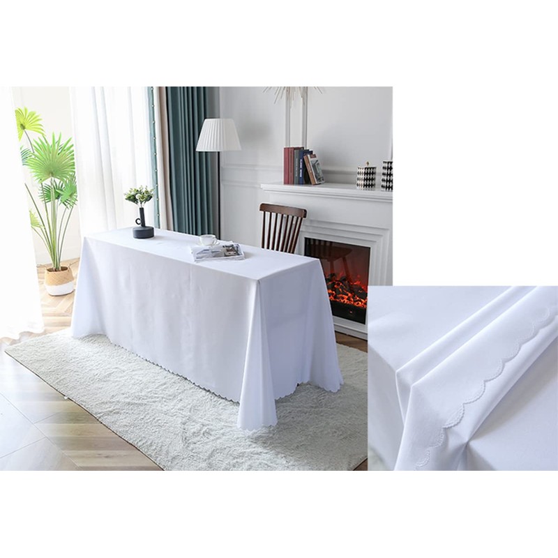 FANIVIN Polyester Tablecloth Rectangular Table Cover Dining Table Cover Hotel