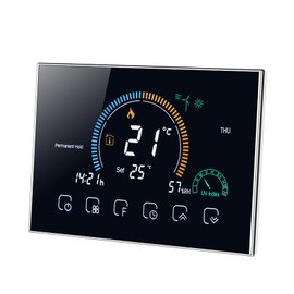 Matybobe Thermostat Underfloor Heating, Thermostat Heating Programmable Touchscreen LCD for Water Heaters Thermoregulator with Backlight 95-240 V