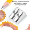 Pack of 5 Pencil Sharpeners with Double Hole Sharpener, Pencil