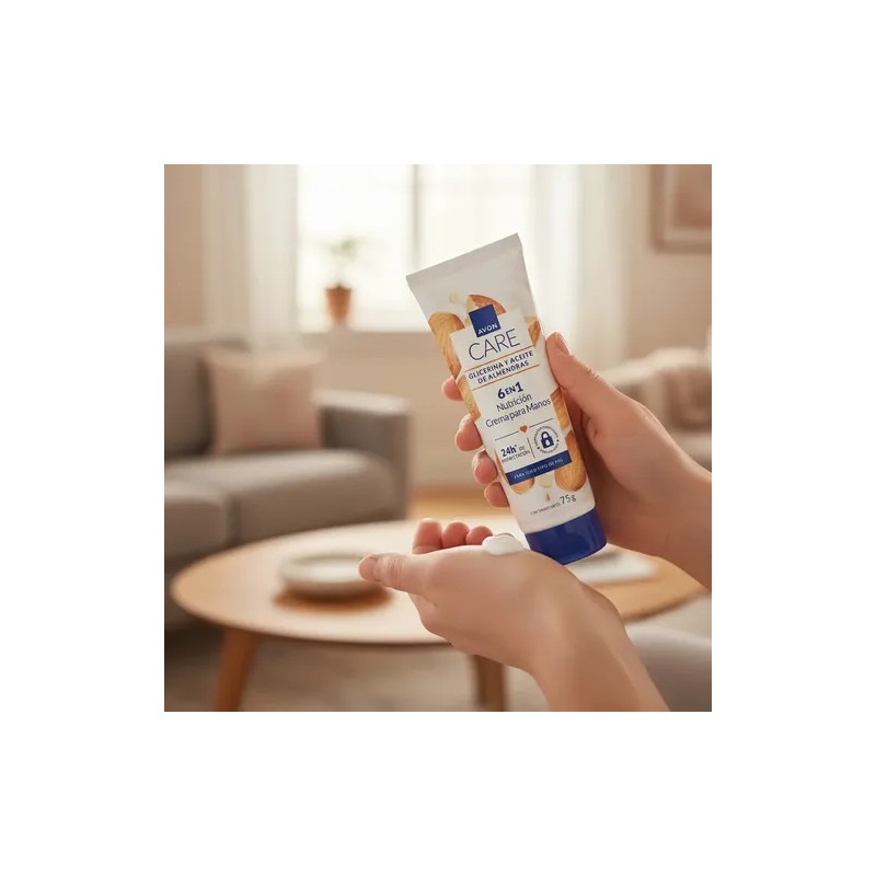Avon Care Crema P/manos Glicerina Y Aceite De Almendras 75g