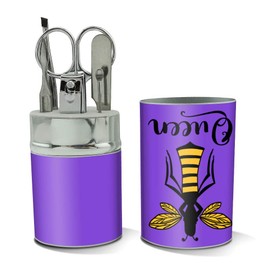 Queen Bee Stainless Steel Manicure Pedicure Grooming Beauty Care Travel Kit