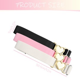 Tabanzhe 3 Elastic Belts with Adorable Heart Buckle for Kids - Adjustable and Stylish Stretch Belts, Fashion Accessory for Boys and Girls, Comfort and Charm in Every Outfit