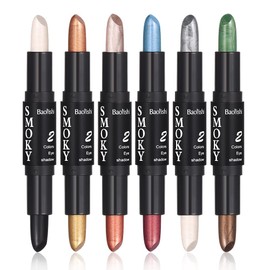 Glitter Eyeshadow Pen, 6 Pieces Eyeshadow Pen, Can Be Used as Highlighter or Eyeliner, Waterproof, Long-Lasting Eyeshadow Pencil, Crayon, Shimmering Shine Eyeshadow Pen, Long-Lasting and Smooth