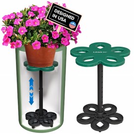 Lift Kit Planter Insert Tall Column Plant Riser Fill Bottom of Tall Flower Pots and Large Plant Containers | Indoor and Outdoor (11-17" Rise, 10" Base, 10" Top)