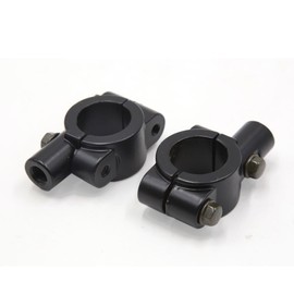 uxcell Pair Black 8mm Thread Dia Handlebar Mirror Mount Bracket Clamp for Motorcycle