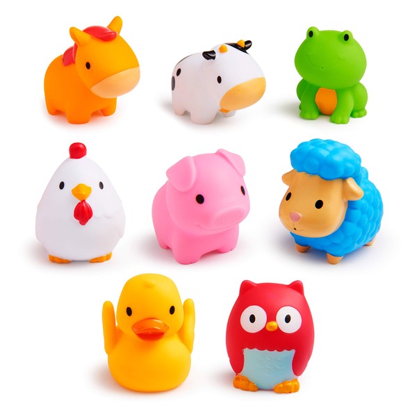 Munchkin Munchkin? Baby Bath Toy Squirts, Farm? Animals, 8 Pack