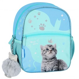 sarcia.eu Kitten Blue Girl Backpack Preschool Backpack 26 x 23 x 9 cm Padded, blue