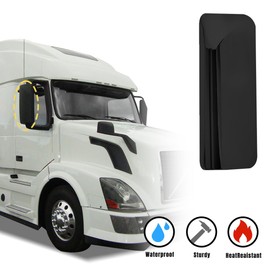 Truck Mirror Cover with Black Housing Passenger Right Side Compatible with 1997-2017 Volvo VNL