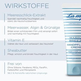 La mer Marine Breeze Hand Care Cream - Intensive Moisture for Hands - Nourishing Hand Cream for Stressed Skin - Quickly Absorbing and Non-Greasy Cream - 75 ml