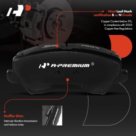 A-Premium Front Ceramic Disc Brake Pads Set Compatible with Hyundai Elantra GT 2016 & Kia Forte 2017-2018, Forte Koup 2017, Forte5 2017-2018, 4 Pcs