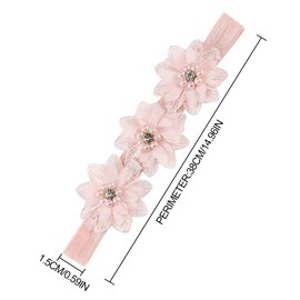 Pack of 2 Baby Headband Flowers, Flower Headband Baby, Baby Girl Headbands, Hair Band Baby Christening, Flower Headband for Small