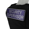 L-MAX Reflective Security Supervisor Badge with Hook and Loop (Large,