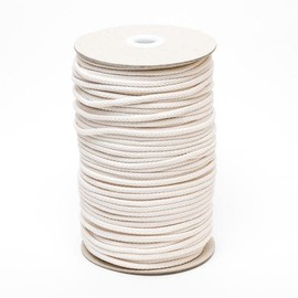 4mm Polyester Cord Soft Strong Drawstring Piping Laces Hoodie Joggers String Lanyard Crafts (Natural, 1 Metre)