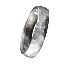 Takar Hammered Sterling Silver Rings for Men and Women - 7mm Wide .925 Silver Bands in Small to Large Sizes - Comfortable Bands - Every Day Wear Hammered Band Ring - Christmas Gift Made In USA