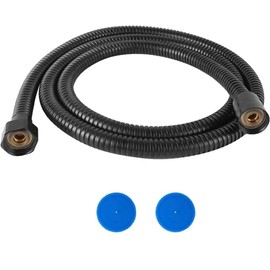 Shower Hose, Premium Replacement Stainless Steel Hose, 2m Stainless Steel Shower Hose, Stainless Steel Replacement Shower Hose Replacement Shower Hose Leakproof and Anti-Kink (Black)