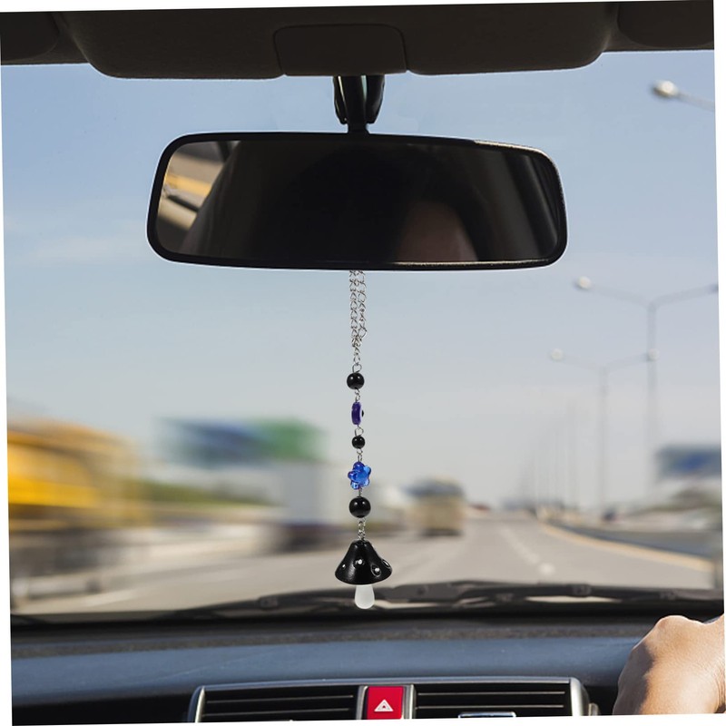 Mikinona Cute Mushroom Wall Decor Car Hanging Accessories 2pcs Hanging