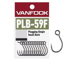 Vanfook PLB-59F Plugging Single Heavy Pack of 18 Fluorine Black #6