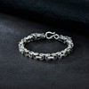 CEKAMA 925 Sterling Silver Bracelet for Men & Boys Matte