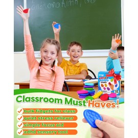 Fidget Toys Sensory Stone for Kids: 48 Pack Textured Worry Stones - Bulk Fidgets for Classroom Prizes Gooide Bag Stuffers - ADHD Tools for Autism Kids Calming - Easter Basket Stuffers Egg Fillers