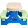 Little Tikes Easy Store Jr. Kid Picnic Play Table, Blue,green