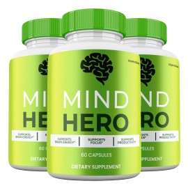 Mind Hero Brain Supplement, Max Strength, MindHero Cognitive Capsules (3 pack)