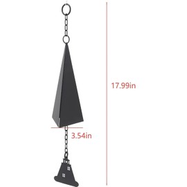 Outdoor Wind Chimes with Marine Bell & Wind Direction Three-Tone Triangle Wind Bells for Garden,Patio or Porch Decor,Weather-Resistant Iron Windbell Decorations