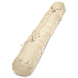 Beautissu Viento Draught Excluder 90 cm, Door Draught Stopper, Front Door, Cold Stopper for Doors and Windows, Draught Stopper with Carry Handle, Wind Excluder, Door Seal, 90 x 10 cm, Cream