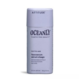 ATTITUDE ATTITUDE Oceanly Face Serum Bar, Made in Canada, EWG Verified, Plastic-free, Plant and Mineral-Based Ingredients, Vegan Skin Care Products, PHYTO AGE, Unscented, 8.5 grams